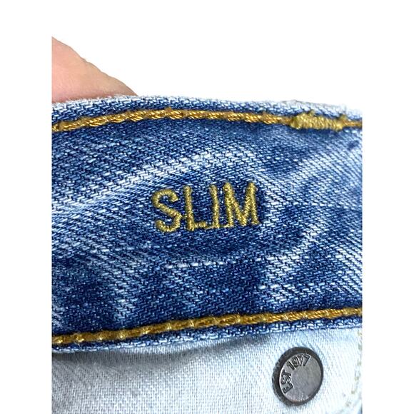 American Eagle Made to Last Slim Fit Jeans Mens 31x31 Distressed Thrashed Grunge - Picture 9 of 11